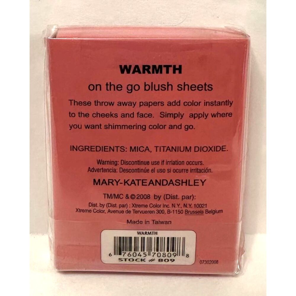 3X Mary-Kate & Ashley Paper Me Pretty Blush Makeup Sheets - Warmth 809 NEW - Picture 4 of 4